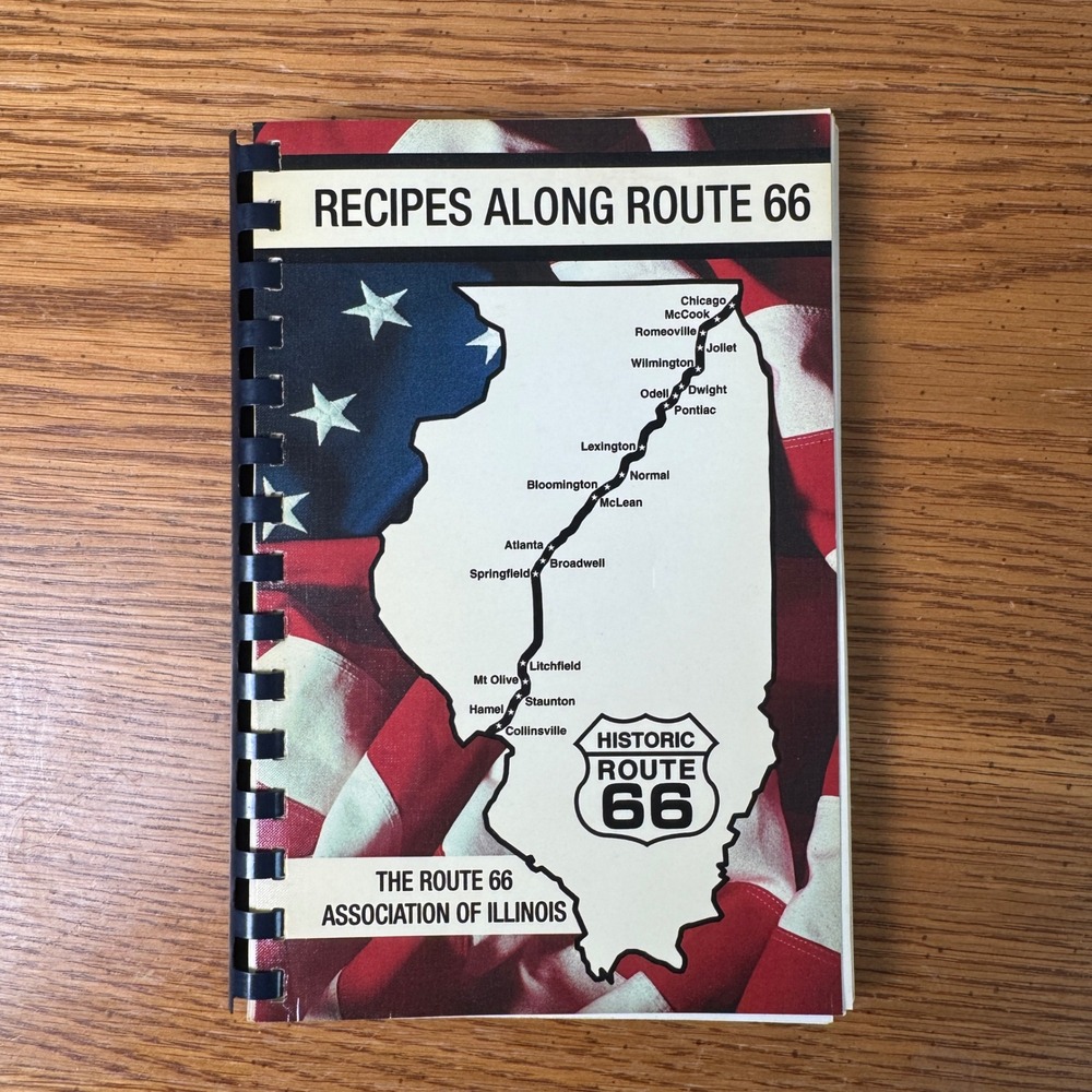 Vintage Route 66 Community Cookbook Spiral‎ Bound Illinois Recipes